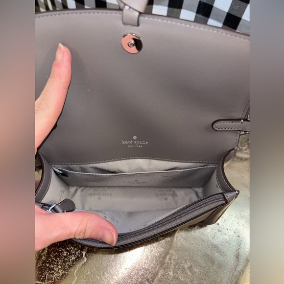 Kate Spade New York Knott Suede Hare Grey Crossbody 2025 NWT - Picture 5 of 7